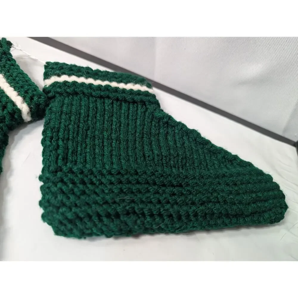 Handmade Dark Green Baby Toddler Booties Slippers